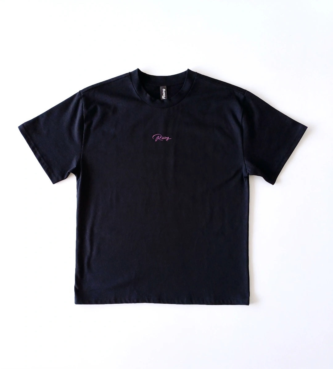 Heavy Box Tee  Black/Pink print