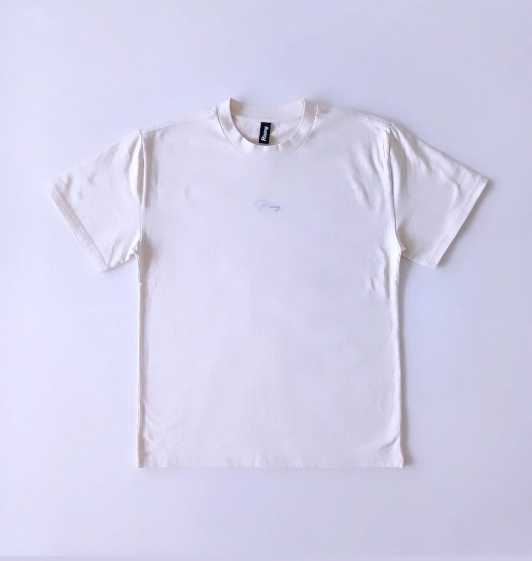 Heavy tee Off white/blue